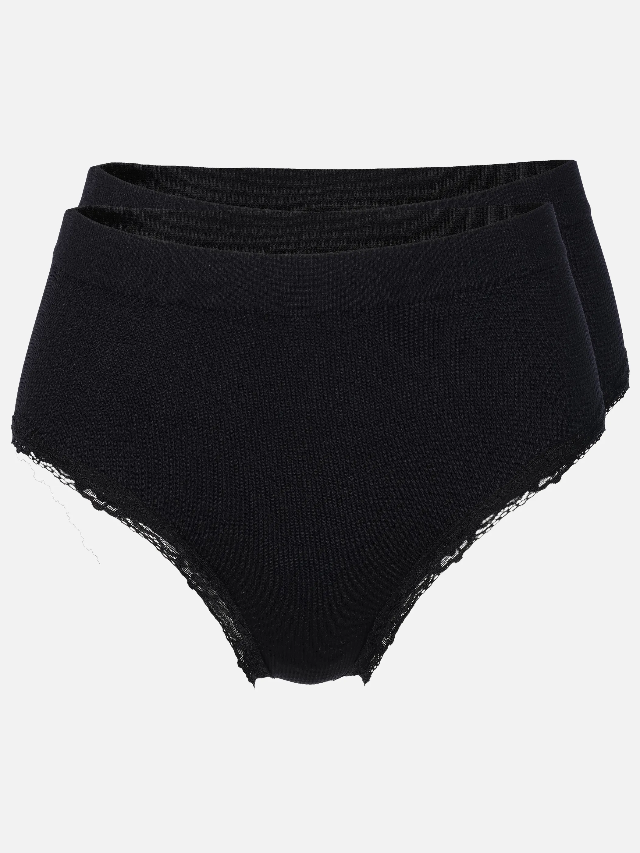 Sure Da Taillenslip 2er Rippe&Spitze Schwarz 922780 SCHWARZ 1